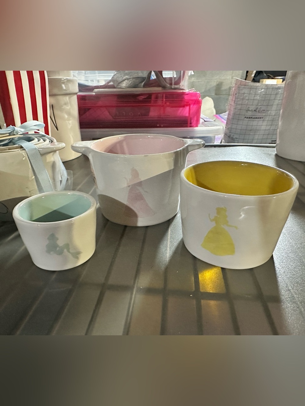 Disney Princess Measuring Cup - partial set with Pastel Interiors